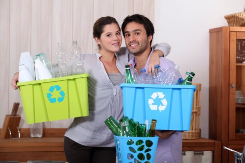 Commercial waste being sorted for recycling in Soho